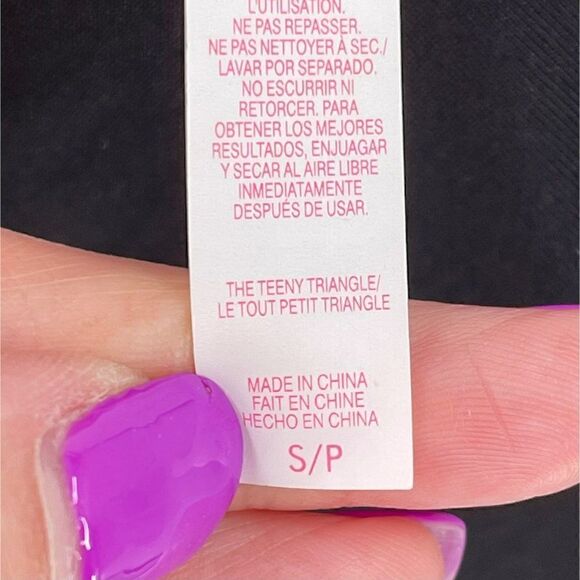 Victoria's Secret The Teeny Triangle Swimsuit Top Padded Black Small 11054339 - Picture 7 of 7